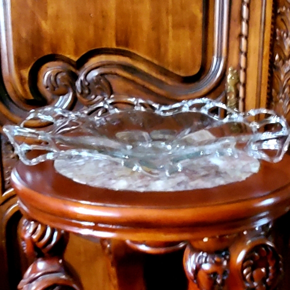 1938-1955 Murano #127 Clear Pierced Edge Large 14 3/4" Torte Plate Platter - Picture 4 of 8